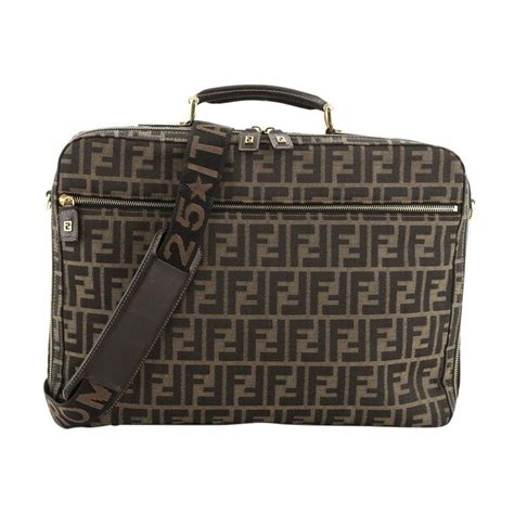 vintage fendi zucca pattern briefcase|Fendi zucca havana.